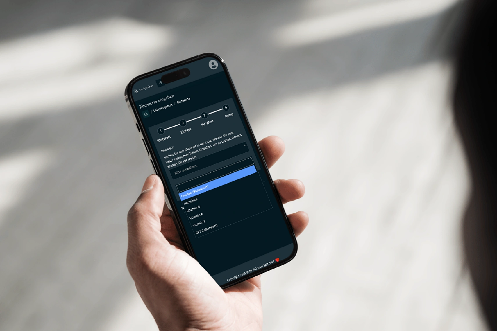 Smartphone mit der Hippokrates-Software
